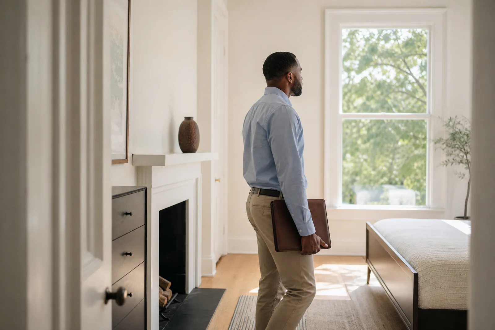 A Steadman manager on a calm walkthrough of a well-kept home