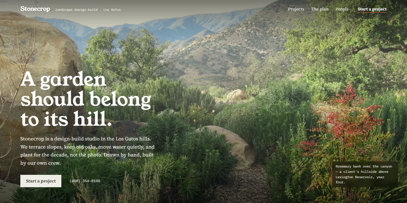 Stonecrop — the demo's front page